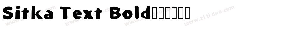 Sitka Text Bold字体转换